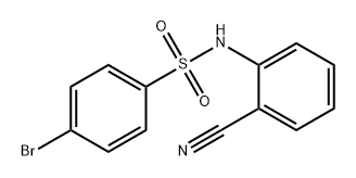 4-溴-N-(2-氰基苯基)苯并-1-磺酰胺, 393128-93-3, 结构式