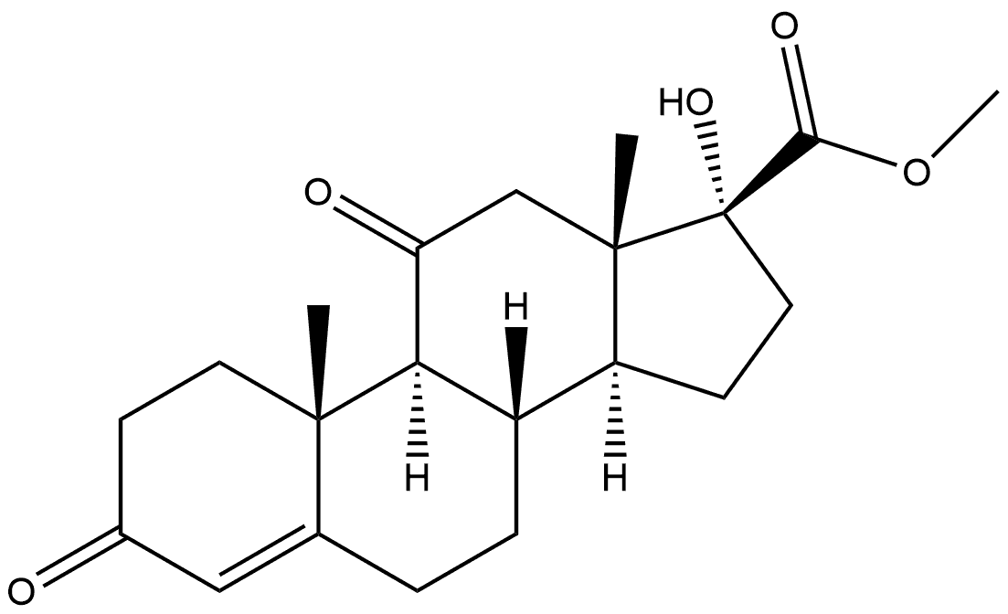 Androst-4-ene-17-carboxylic acid, 17-hydroxy-3,11-dioxo-, methyl ester, (17α)- (9CI)
