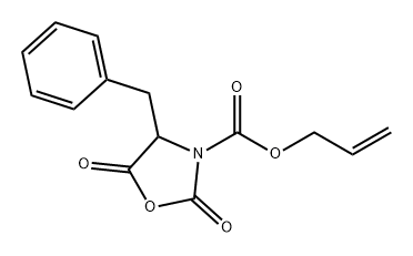 3-Oxazolidinecarboxylic acid, 2,5-dioxo-4-(phenylmethyl)-, 2-propen-1-yl ester 结构式