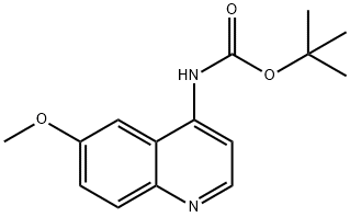 Carbamic acid, (6-methoxy-4-quinolinyl)-, 1,1-dimethylethyl ester (9CI) Structure