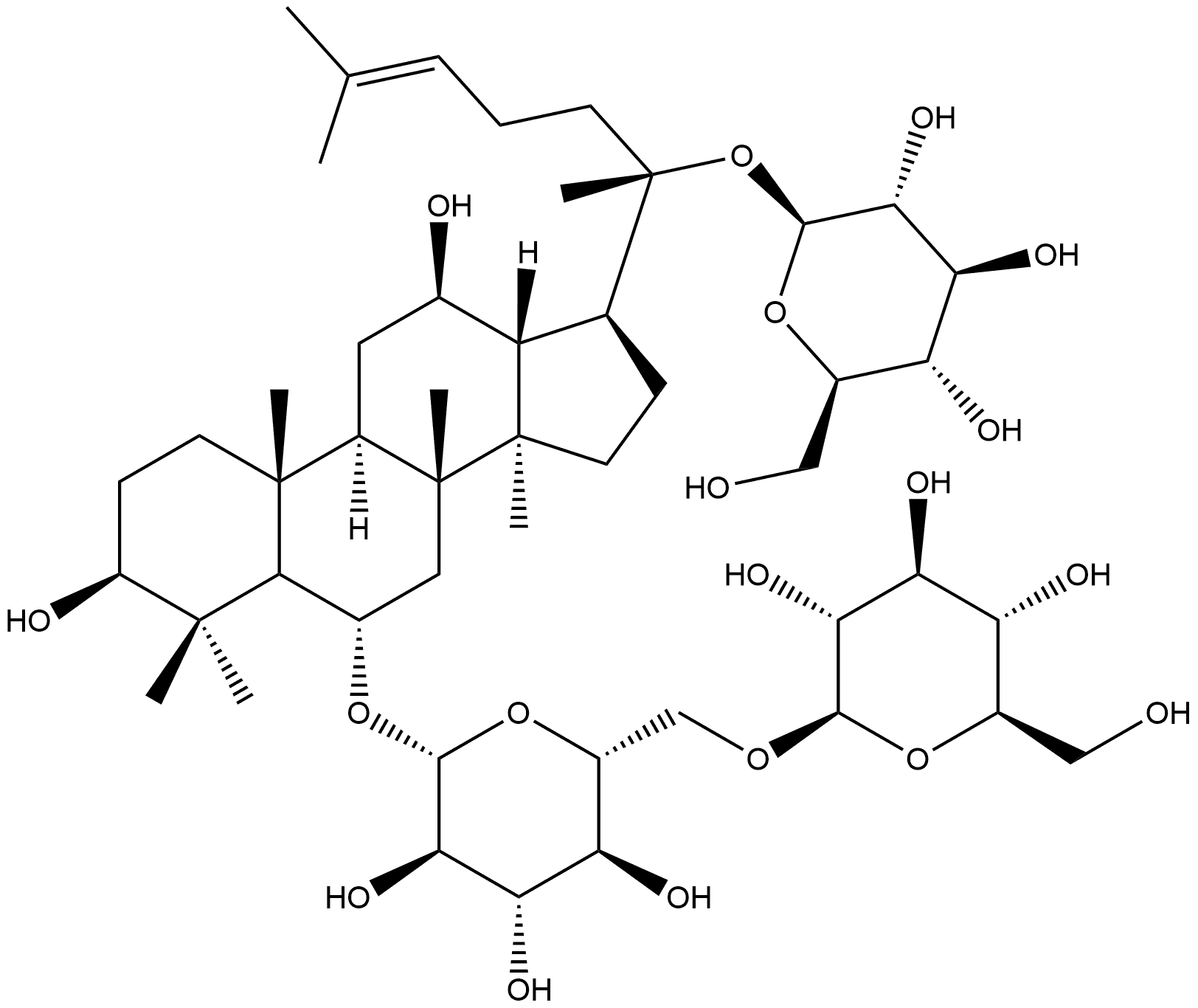 三七皂苷M 结构式