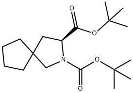 (S)-di-tert-butyl2-azaspiro[4.4]nonane-2,3-dicarboxylate,394734-83-9,结构式