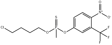 Phosphonothioic acid, methyl-, O-(4-chlorobutyl) O-[4-nitro-3-(trifluoromethyl)phenyl] ester (9CI), 3954-73-2, 结构式