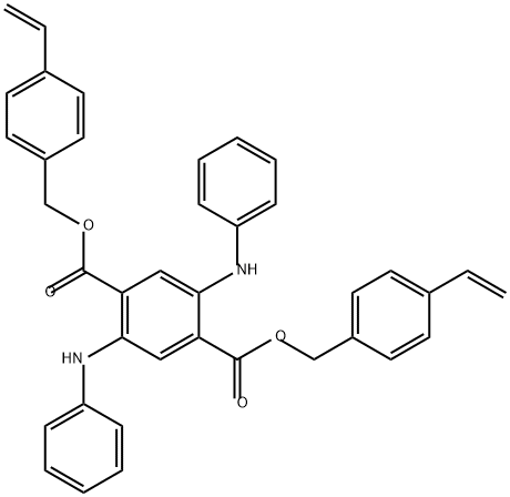 1,4-双[(4-乙烯基苯基)甲基] -2,5-双(苯基氨基)-1,4-苯二甲酸酯, 396732-68-6, 结构式