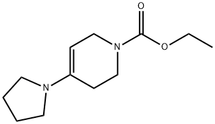 1(2H)-Pyridinecarboxylic acid, 3,6-dihydro-4-(1-pyrrolidinyl)-, ethyl ester Structure