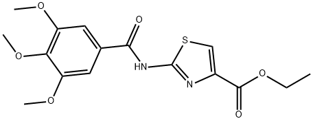 Ethyl2-[(2,4,5-trimethoxybenzoyl)amino]-1,3-thiazole-4-carboxylate Structure