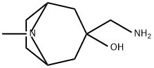 8-Azabicyclo[3.2.1]octan-3-ol, 3-(aminomethyl)-8-methyl-,40131-94-0,结构式