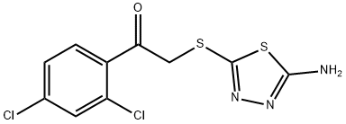 2-[(5-AMINO-1,3,4-THIADIAZOL-2-YL)THIO]-1-(2,4-DICHLOROPHENYL)ETHANONE 化学構造式