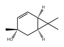 Bicyclo[4.1.0]hept-4-en-3-ol, 3,7,7-trimethyl-, (1S,3S,6R)- Structure