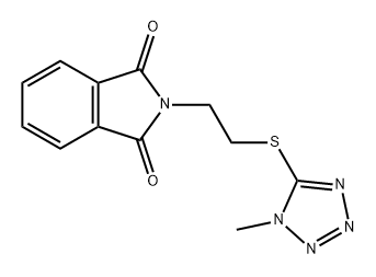 1H-Isoindole-1,3(2H)-dione, 2-[2-[(1-methyl-1H-tetrazol-5-yl)thio]ethyl]- 化学構造式