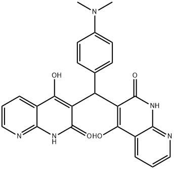 1,8-Naphthyridin-2(1H)-one,3,3-[[4-(dimethylamino)phenyl]methylene]bis[4-hydroxy-(9CI),401938-43-0,结构式