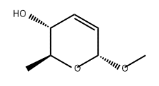 2H-Pyran-3-ol, 3,6-dihydro-6-methoxy-2-methyl-, (2S,3R,6R)- Structure