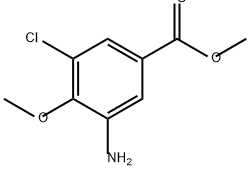 Benzoic acid, 3-amino-5-chloro-4-methoxy-, methyl ester Struktur