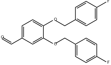 Benzaldehyde, 3,4-bis[(4-fluorophenyl)methoxy]- 化学構造式