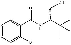 Benzamide, 2-bromo-N-[(1S)-1-(hydroxymethyl)-2,2-dimethylpropyl]- Struktur