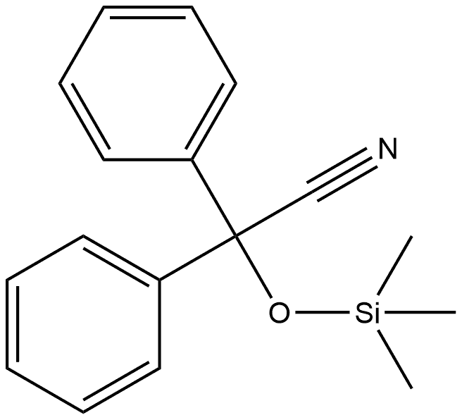 Benzeneacetonitrile, α-phenyl-α-[(trimethylsilyl)oxy]- Structure