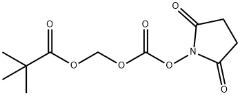 Propanoic acid, 2,2-dimethyl-, [[[(2,5-dioxo-1-pyrrolidinyl)oxy]carbonyl]oxy]methyl ester|