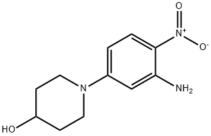 1-(3-Amino-4-nitrophenyl)piperidin-4-ol 化学構造式