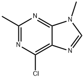 6-Chloro-2,9-dimethyl-9H-purine 化学構造式