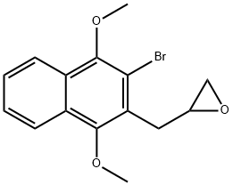Oxirane, 2-[(3-bromo-1,4-dimethoxy-2-naphthalenyl)methyl]- Structure
