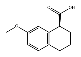 1-Naphthalenecarboxylic acid, 1,2,3,4-tetrahydro-7-methoxy-, (1S)- 化学構造式