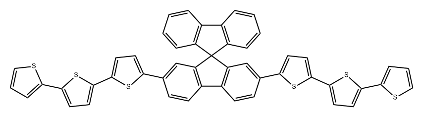 2,2':5',2''-Terthiophene, 5,5'''-(9,9'-spirobi[9H-fluorene]-2,7-diyl)bis-,405160-10-3,结构式