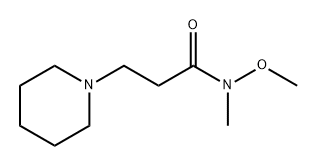 1-Piperidinepropanamide, N-methoxy-N-methyl- Struktur