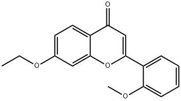 4H-1-Benzopyran-4-one, 7-ethoxy-2-(2-methoxyphenyl)- Struktur