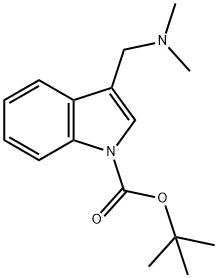 tert-Butyl 3-((dimethylamino)methyl)-1H-indole-1-carboxylate Struktur