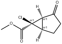 Bicyclo[3.1.0]hexane-6-carboxylic acid, 6-chloro-2-oxo-, methyl ester, (1R,5R,6R)-rel- Structure