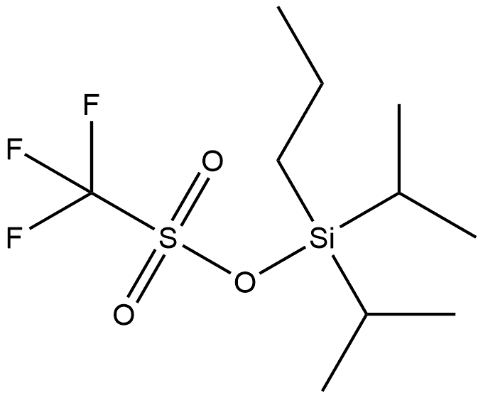 Methanesulfonic acid, 1,1,1-trifluoro-, bis(1-methylethyl)propylsilyl ester Struktur