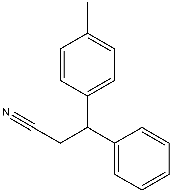 Benzenepropanenitrile, 4-methyl-β-phenyl- Structure