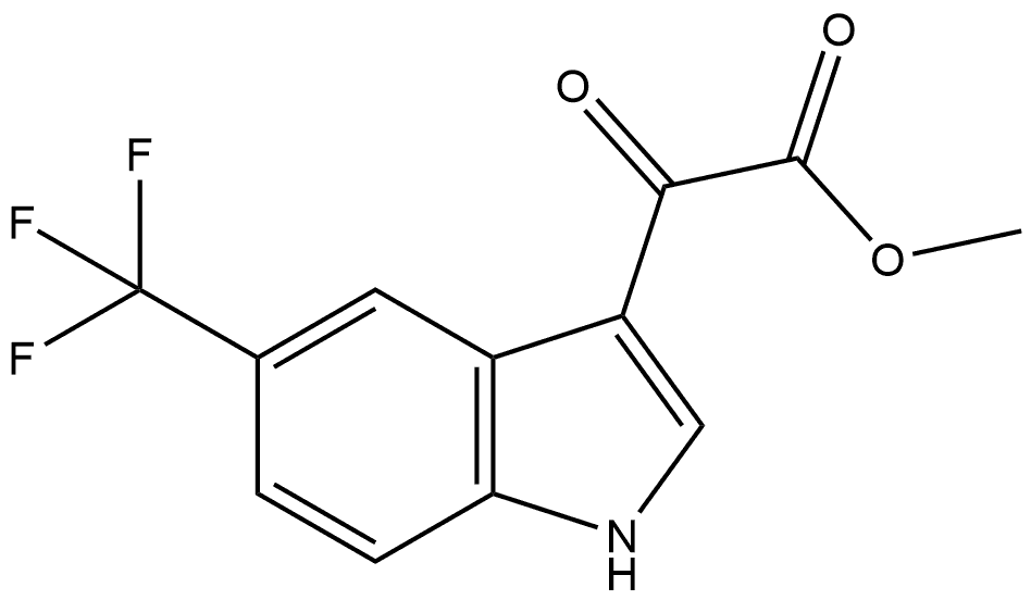 1H-Indole-3-acetic acid, α-oxo-5-(trifluoromethyl)-, methyl ester Structure