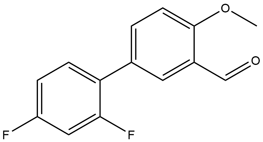 2',4'-Difluoro-4-methoxy[1,1'-biphenyl]-3-carboxaldehyde 结构式