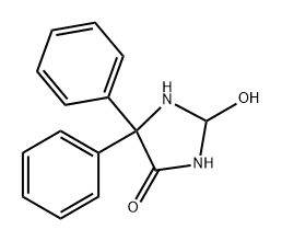 4-Imidazolidinone, 2-hydroxy-5,5-diphenyl- 化学構造式