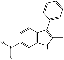 2-Methyl-6-nitro-3-phenyl-1H-indole 化学構造式