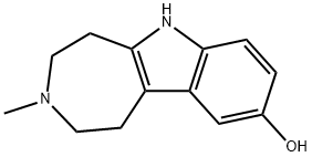 Azepino[4,5-b]indol-9-ol, 1,2,3,4,5,6-hexahydro-3-methyl- Struktur