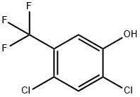 Phenol, 2,4-dichloro-5-(trifluoromethyl)- Structure