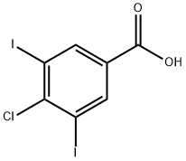 Benzoic acid, 4-chloro-3,5-diiodo- Struktur