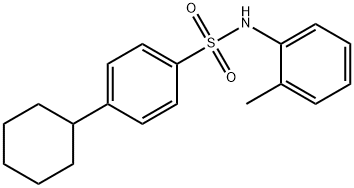 Benzenesulfonamide, 4-cyclohexyl-N-(2-methylphenyl)- Structure