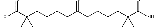2,2,12,12-四甲基-7-氧代十三烷二酸,413624-59-6,结构式