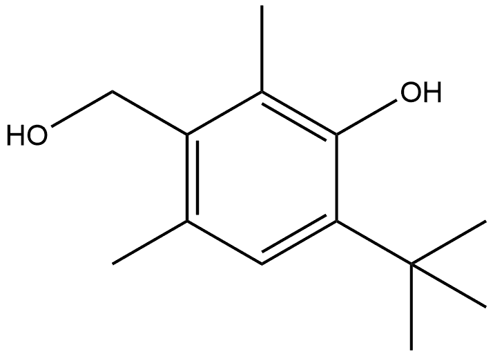 4-tert-Butyl-3-hydroxy-2,6-dimethylbenzyl Alcohol Structure