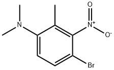 Benzenamine, 4-bromo-N,N,2-trimethyl-3-nitro- 化学構造式
