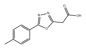 2-(5-(对甲苯基)-1,3,4-噁二唑-2-基)乙酸, 415679-23-1, 结构式