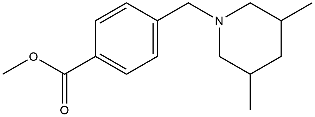 Methyl 4-[(3,5-dimethyl-1-piperidinyl)methyl]benzoate Struktur