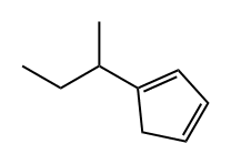 1,3-Cyclopentadiene, 1-(1-methylpropyl)- 结构式