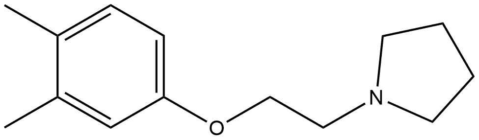 1-[2-(3,4-dimethylphenoxy)ethyl]pyrrolidine Structure