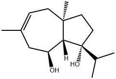 (1R)-1-Isopropyl-3aβ,6-dimethyl-1,2,3,3a,4,7,8,8aα-octahydroazulene-1β,8α-diol 结构式