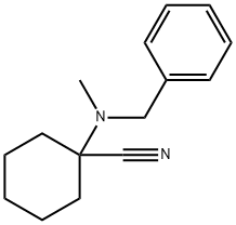 1-[benzyl(methyl)amino]cyclohexane-1-carbonitrile 化学構造式