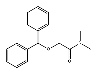 Acetamide, 2-(diphenylmethoxy)-N,N-dimethyl- 化学構造式